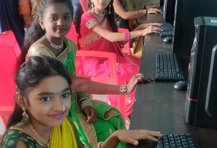 Computer donation at Zilla Parishad school, Shelu